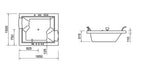 Ванна Wellis SPA Nera Maxi Hydro 185x150 — СПА-басейн Wellis, фото 5