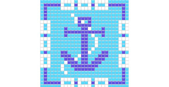 Скляна мозаїка ANCLA 2 для басейну — 2.5 х 2.5 см