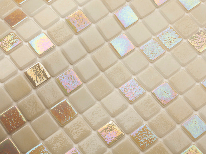 Скляна мозаїка MIX IRIS TIBER для басейну — 2.5х2.5 см/5х5 см, Коричневий