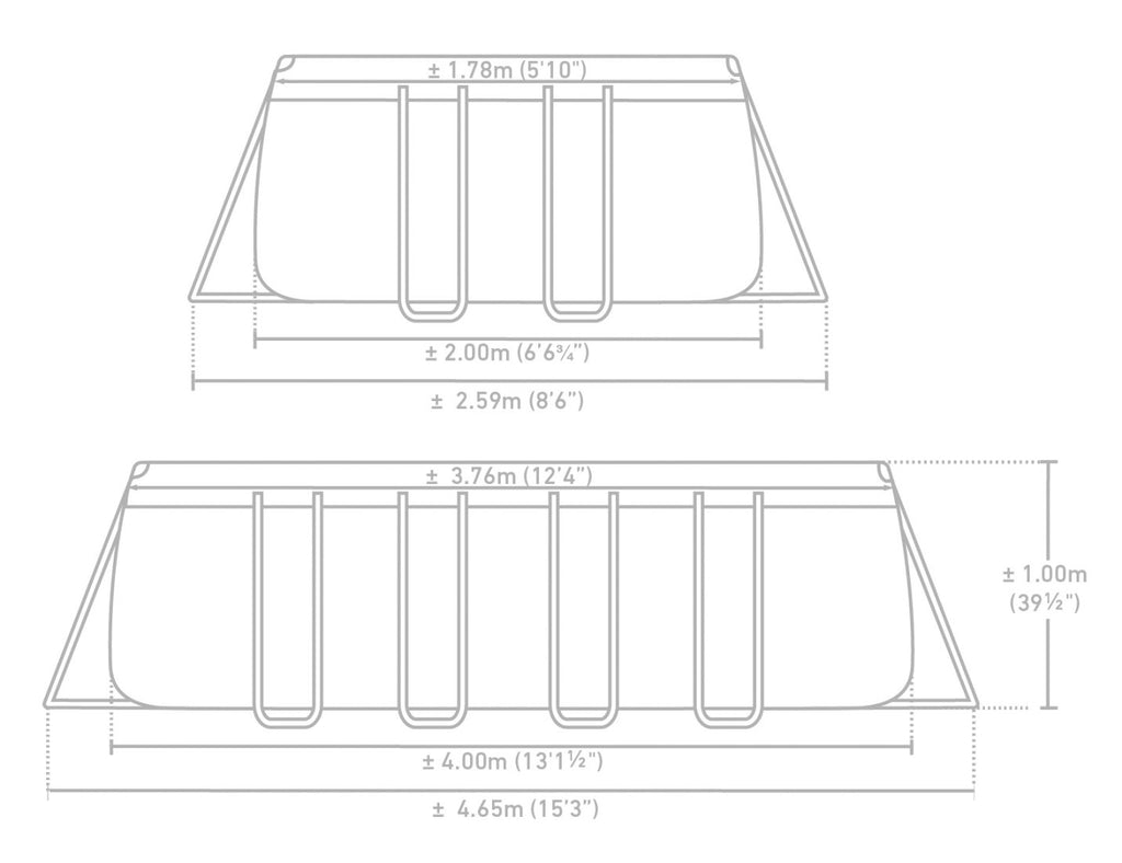 Каркасний басейн Intex Prism Frame Rectangular 4,00 м × 2,00 м × 1,00 м