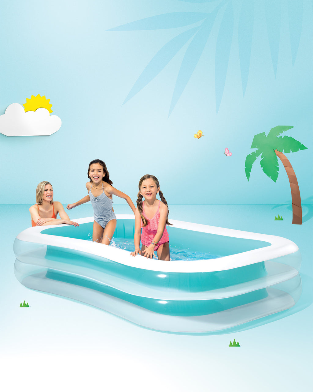 Надувний сімейний басейн Intex Swim Center (262×175×56 см)