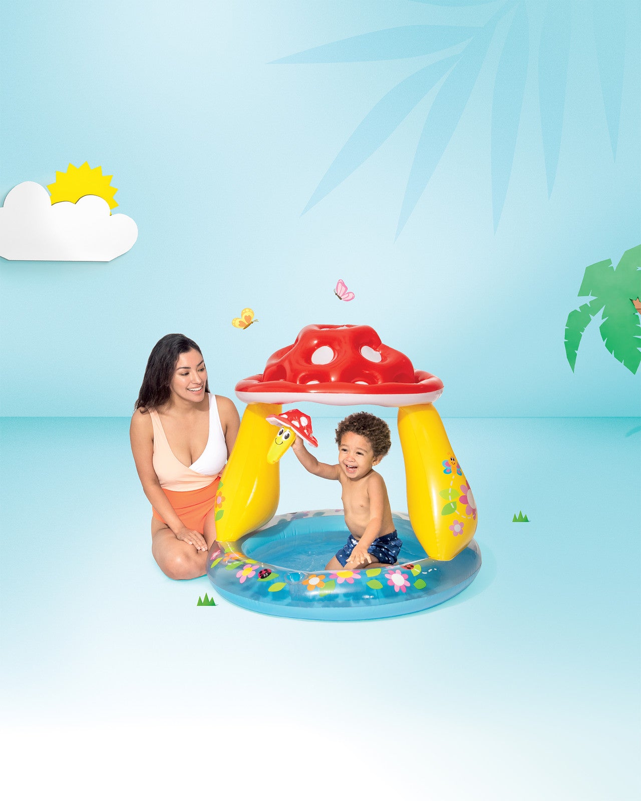 Надувний дитячий басейн Intex Mushroom Baby Pool