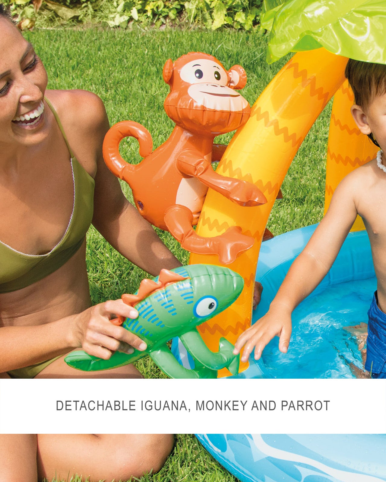 Надувний дитячий басейн Intex Tropical Island Baby Pool