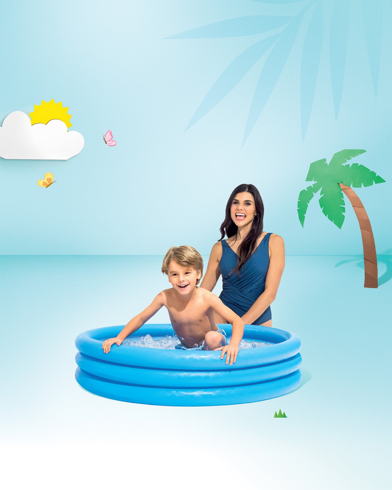 Надувний басейн Intex Crystal Blue (114×25 см)