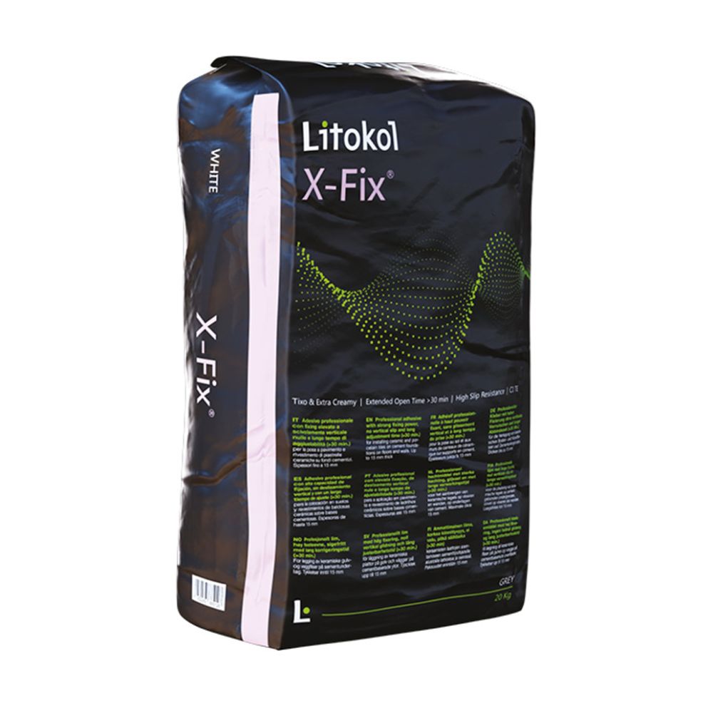 Професійний клей з високою фіксацією Litokol X-Fix мішок 20 кг Білий — Litokol для басейнів, плитки та мозаїки