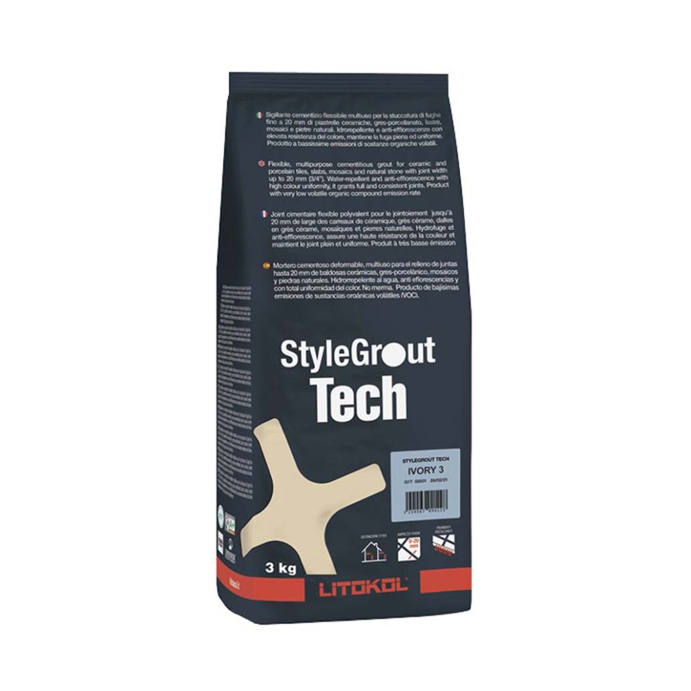 Цементний заповнювач для швів Litokol Stylegrout Tech мішок 3 кг Beige 1 — Litokol для басейнів, плитки та мозаїки