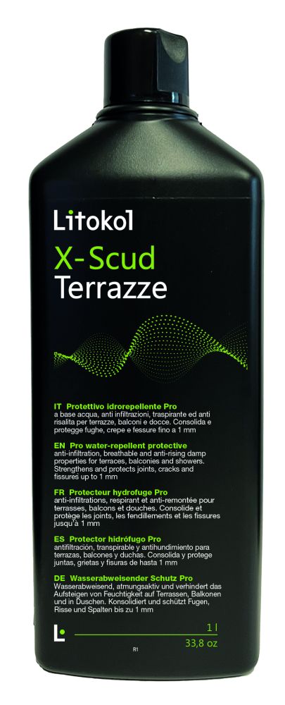 Водовідштовхувальний захисний засіб Litokol X-Scud Terrazze флакон 1 л — Litokol для басейнів, плитки та мозаїки