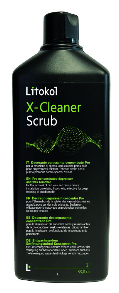 Концентрований знежирюючий засіб Litokol X-Cleaner Scrub флакон 1 л — Litokol для басейнів, плитки та мозаїки