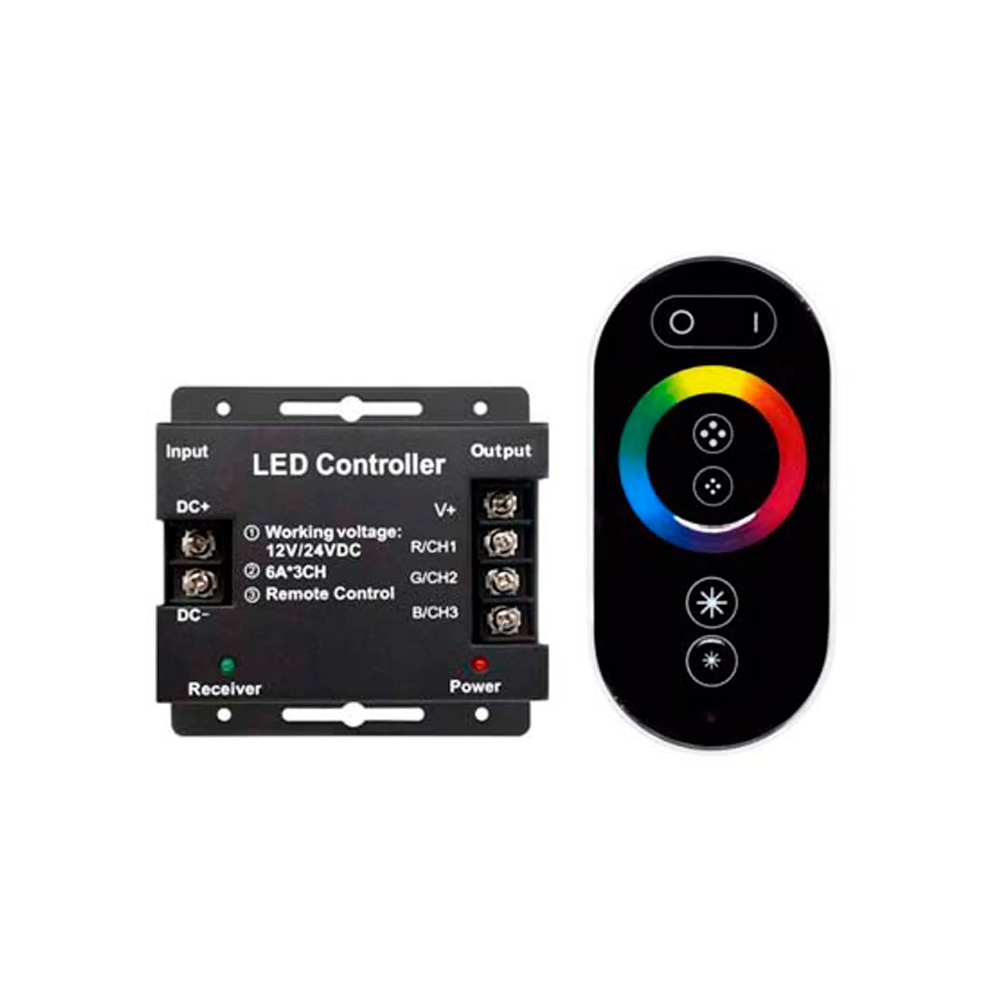 Контроллер + Пульт RGB Вікно у Водяний Всесвіт, 12/24V DC, 360 Вт, для систем з 4-х жильним кабелем