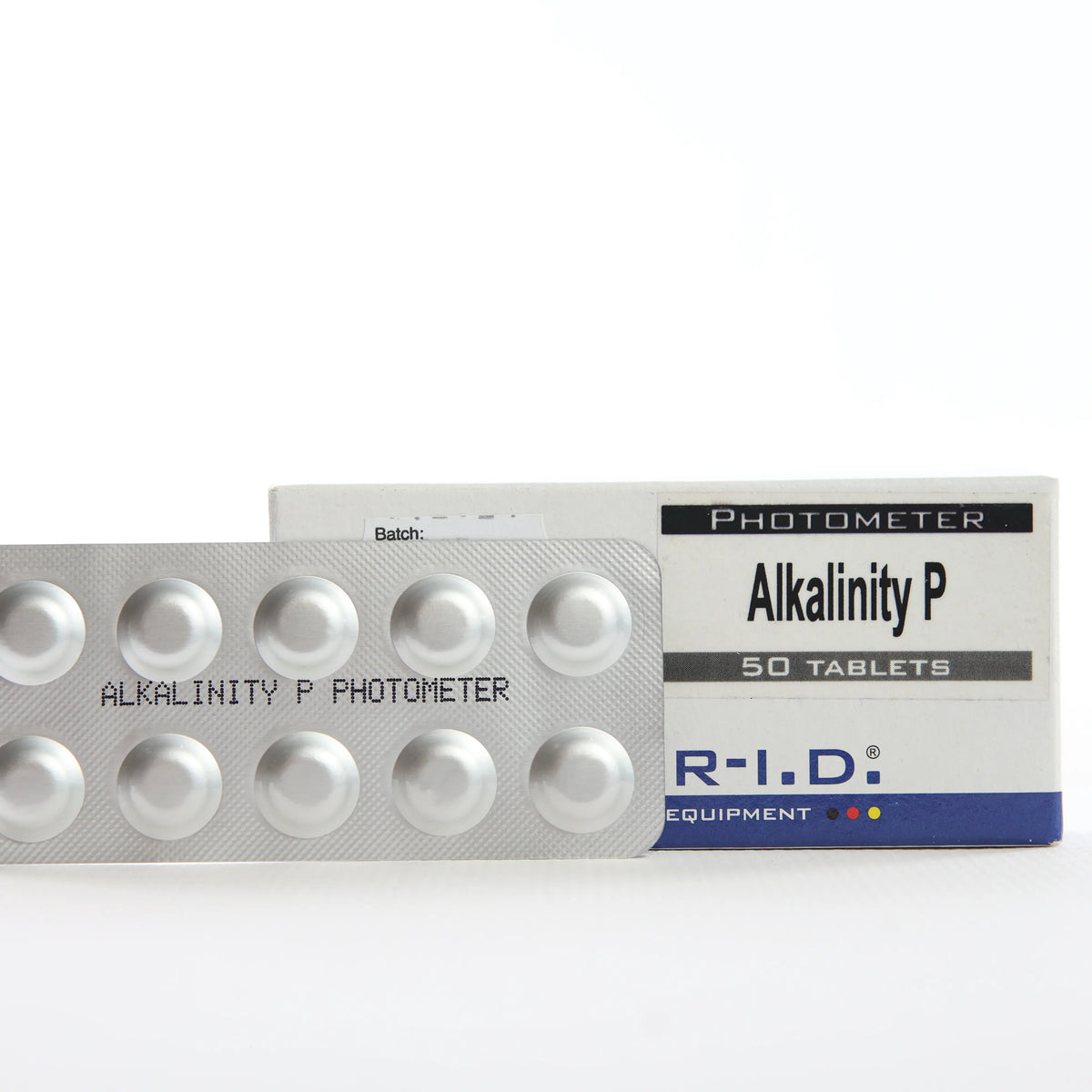 Alkalinity-P — 50 таб — упаковку реагенту показано спереду на білому фоні