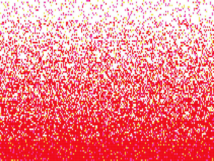 Скляна мозаїка ROJO для басейну — 2.5 х 2.5 см, Червоний