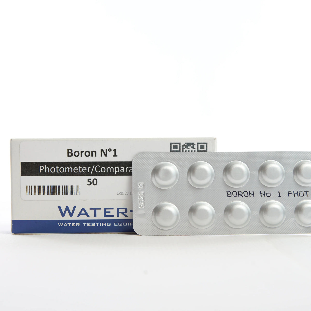 Boron №1 — 50 таб — упаковку показано разом із блістером таблеток у фронтальному ракурсі