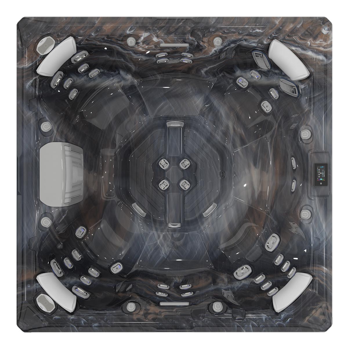 Mandala Life Deluxe Ice White WM00774-D 7 мест 215 × 215 × 86,5 cm,388 kg — СПА-басейн Wellis, фото 4