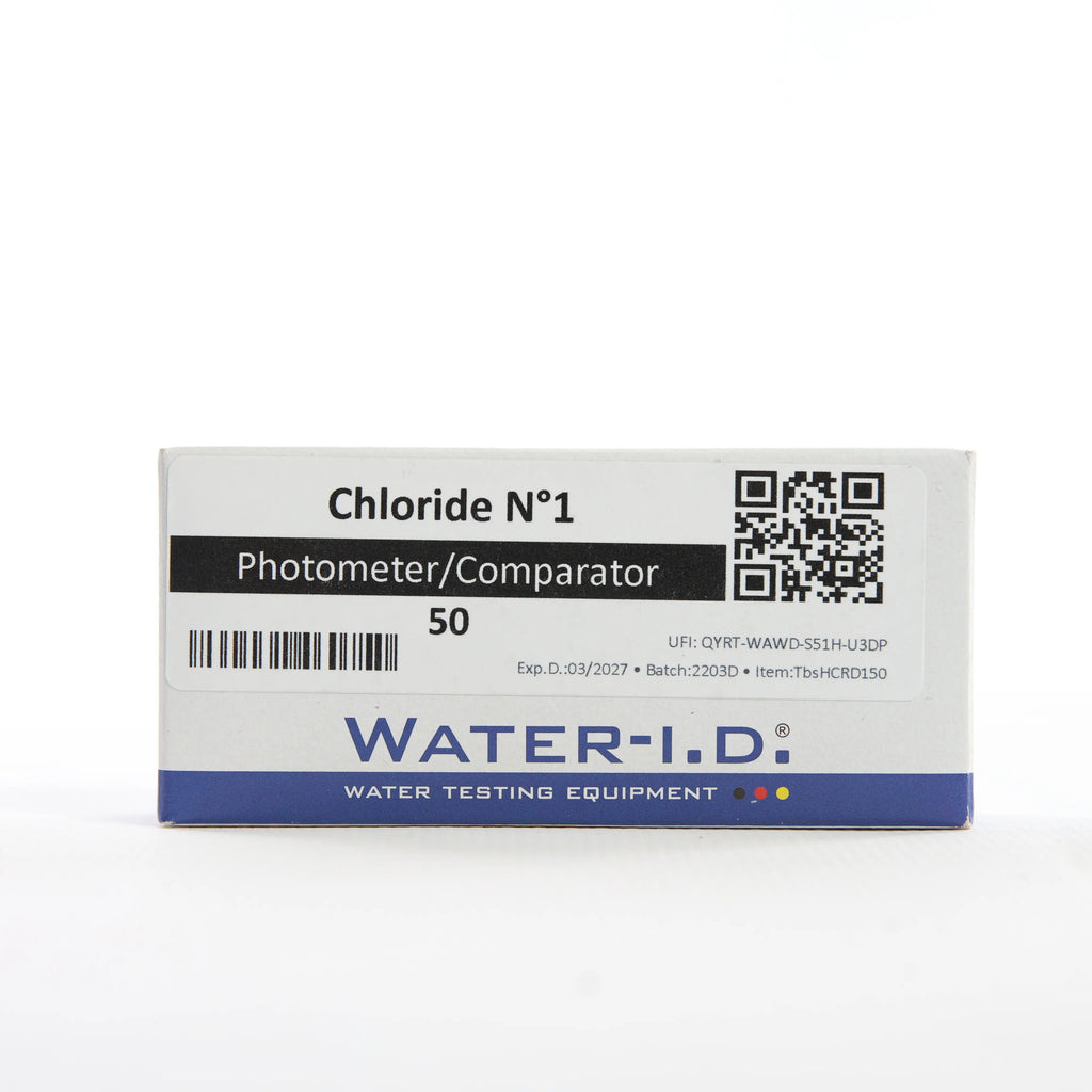 Chloride №1 — 50 таб — коробку таблетованого реагенту показано спереду