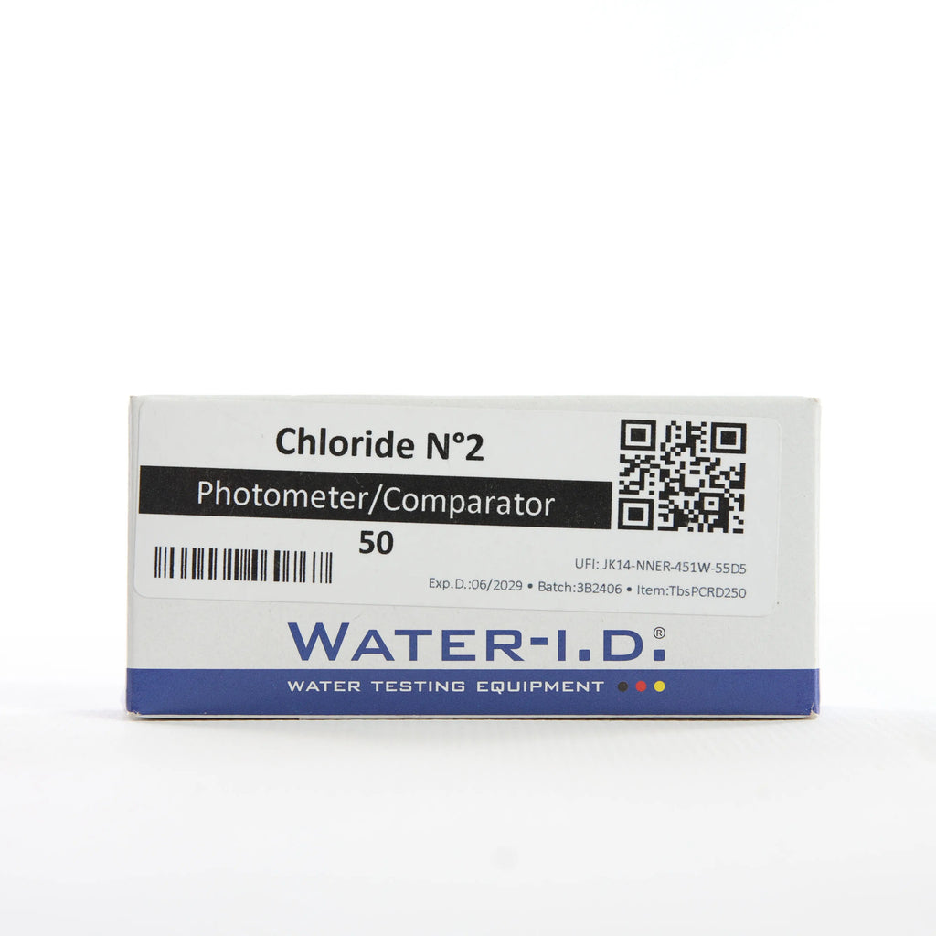 Chloride №2 — 50 таб — упаковку реагенту показано спереду, етикетку добре видно