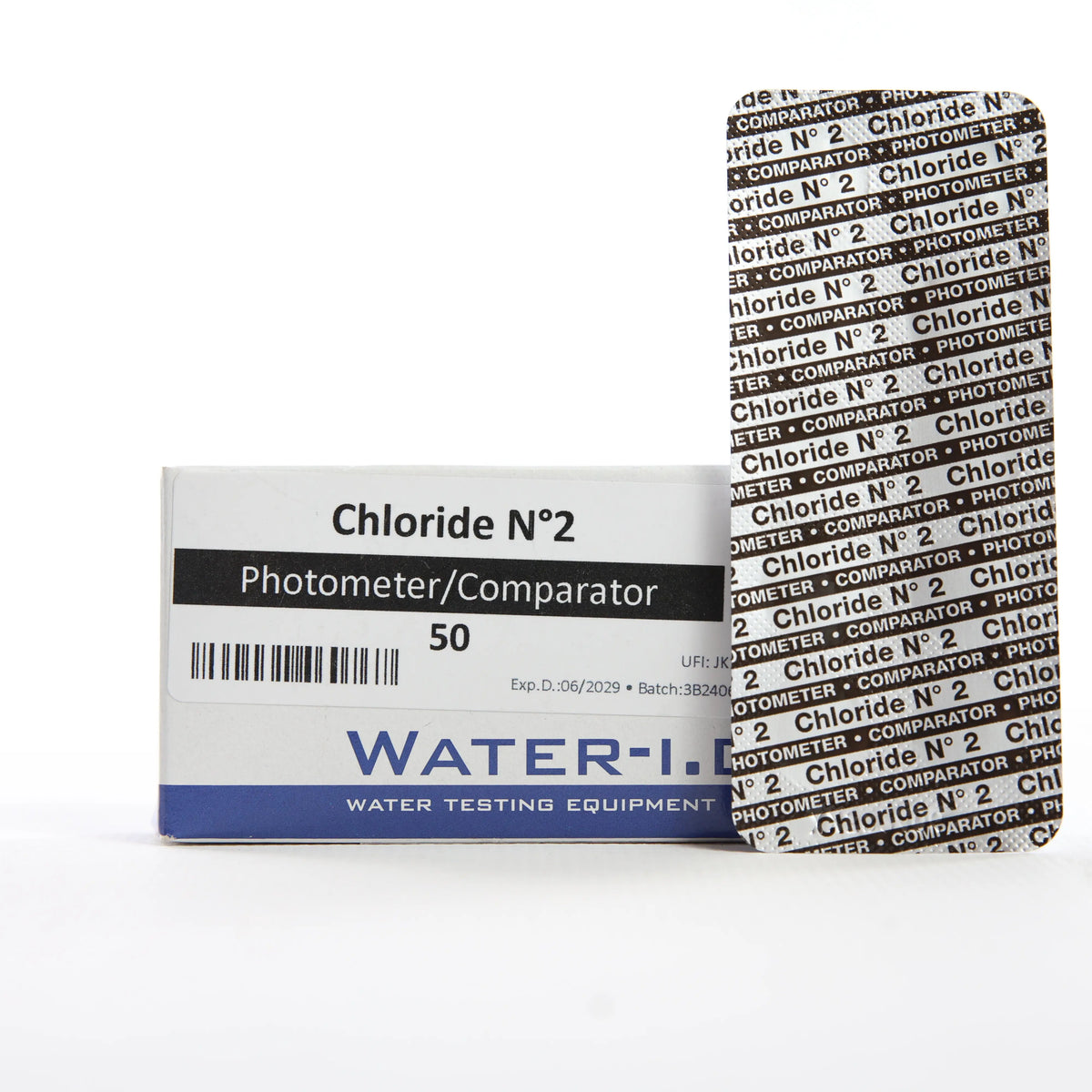 Chloride №2 — 50 таб — упаковку показано разом із блістером таблеток у фронтальному ракурсі