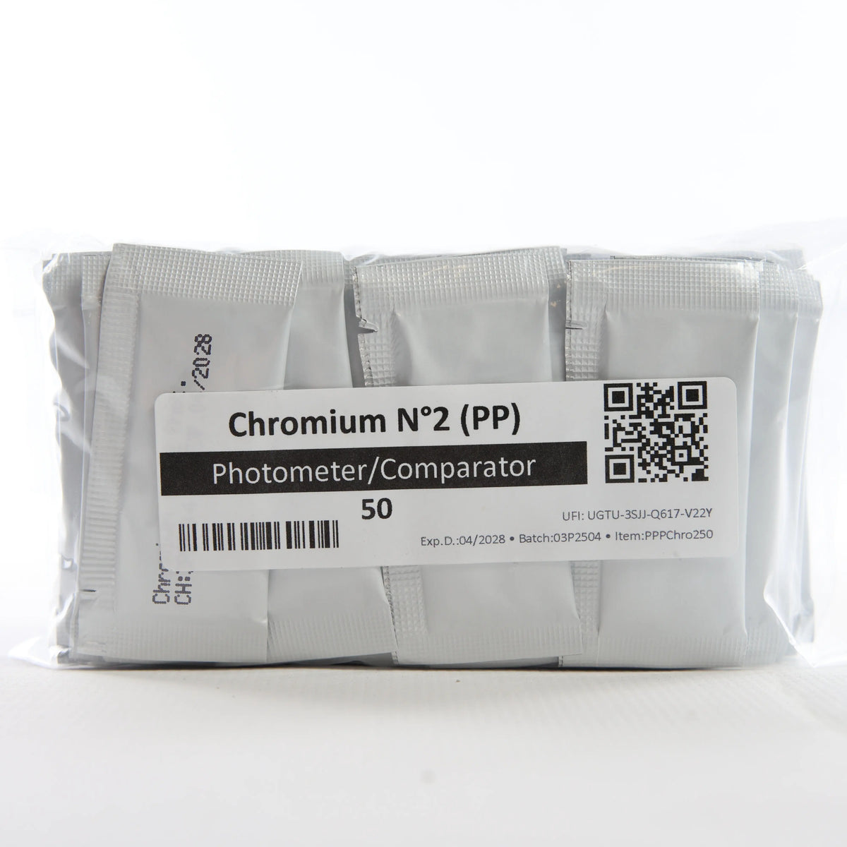 Chromium 2 — 50 саше — прозору упаковку із саше показано спереду, етикетку добре видно