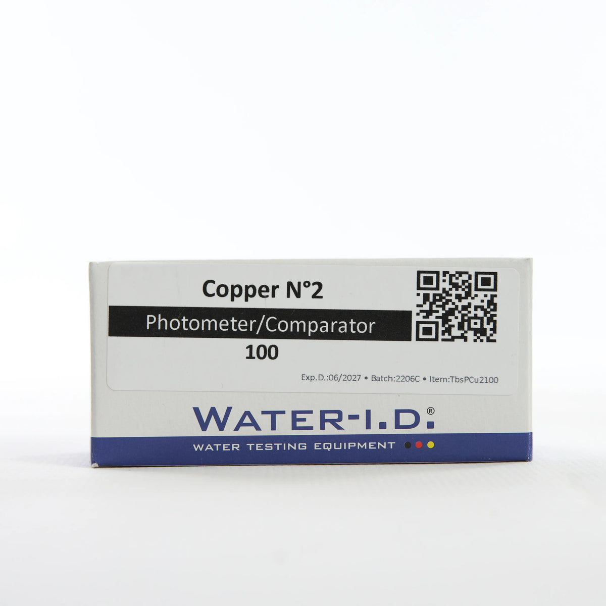 Copper 2 — 100 таб — упаковку реагенту показано спереду, етикетку добре видно