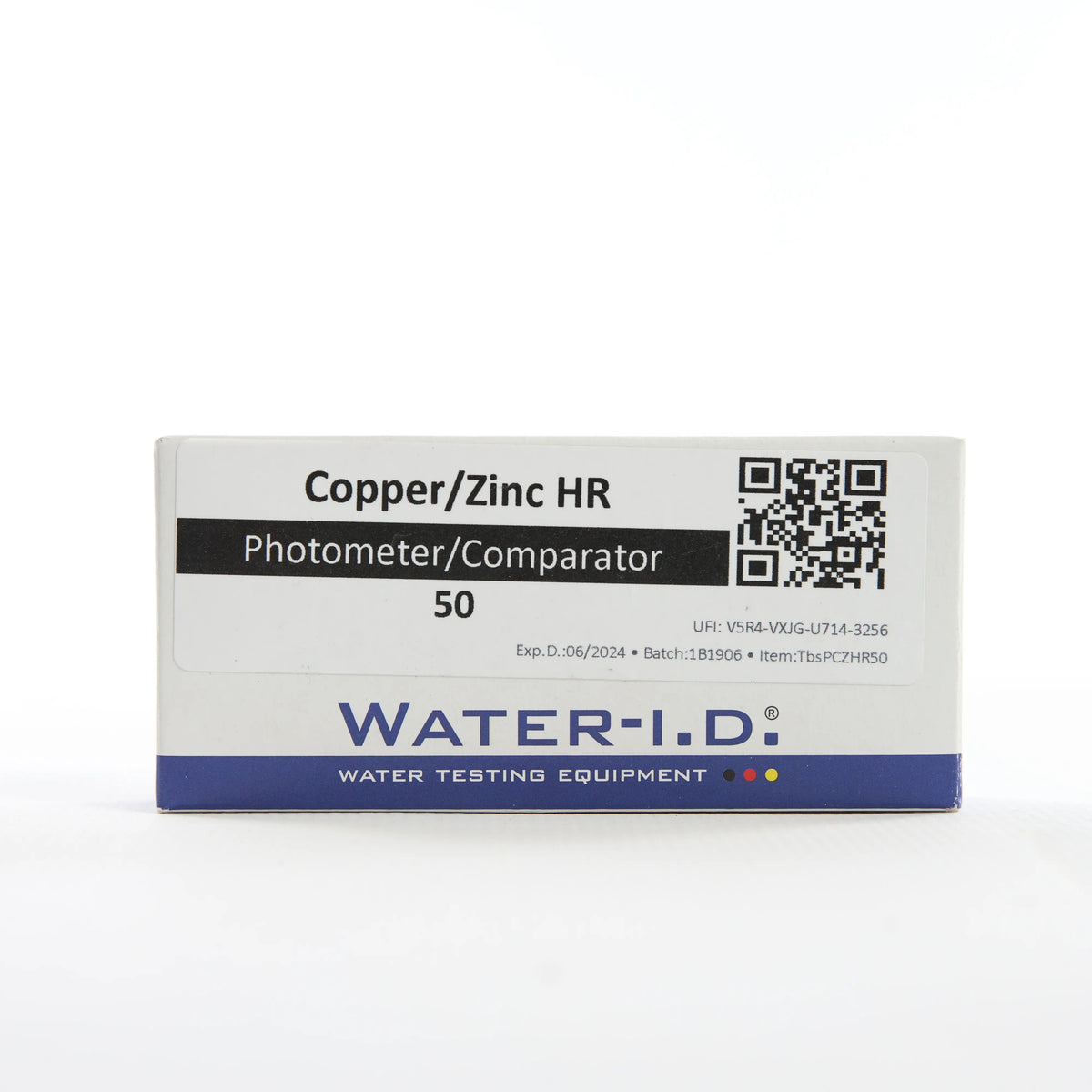 Copper_Zink HR — упаковку реагенту показано спереду, етикетку добре видно
