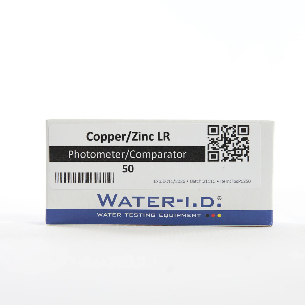Copper_Zink LR — упаковку реагенту показано спереду, етикетку добре видно