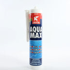 Герметик Griffon AquaMAX 425 г білий — картридж стоїть вертикально, повний фронтальний вигляд упаковки