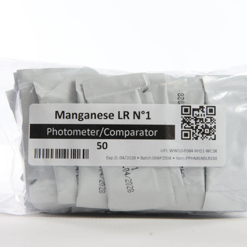 Manganese LR 1 — 50 саше — прозору упаковку із саше показано зі зворотного боку