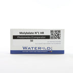 Molybdate HR 1 — 50 таб — упаковку реагенту показано спереду, етикетку добре видно