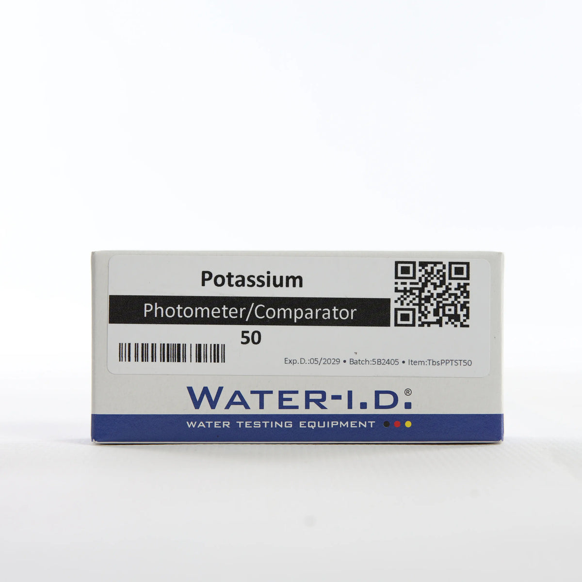 Potassium — 50 таб — упаковку реагенту показано спереду, етикетку добре видно