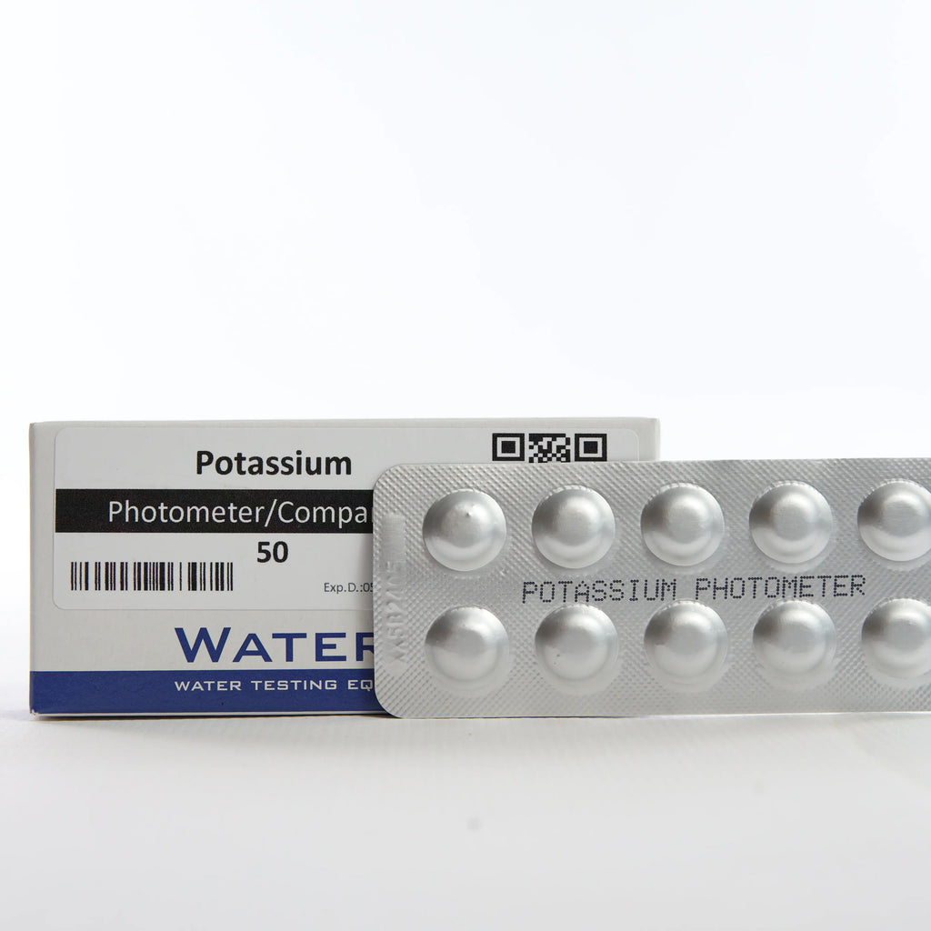 Potassium — 50 таб — упаковку показано разом із блістером таблеток у фронтальному ракурсі