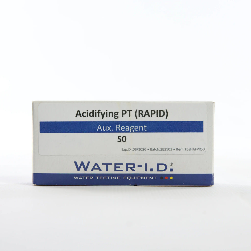 rapid Acidifying PT — 50 таб — упаковку реагенту показано спереду, етикетку добре видно