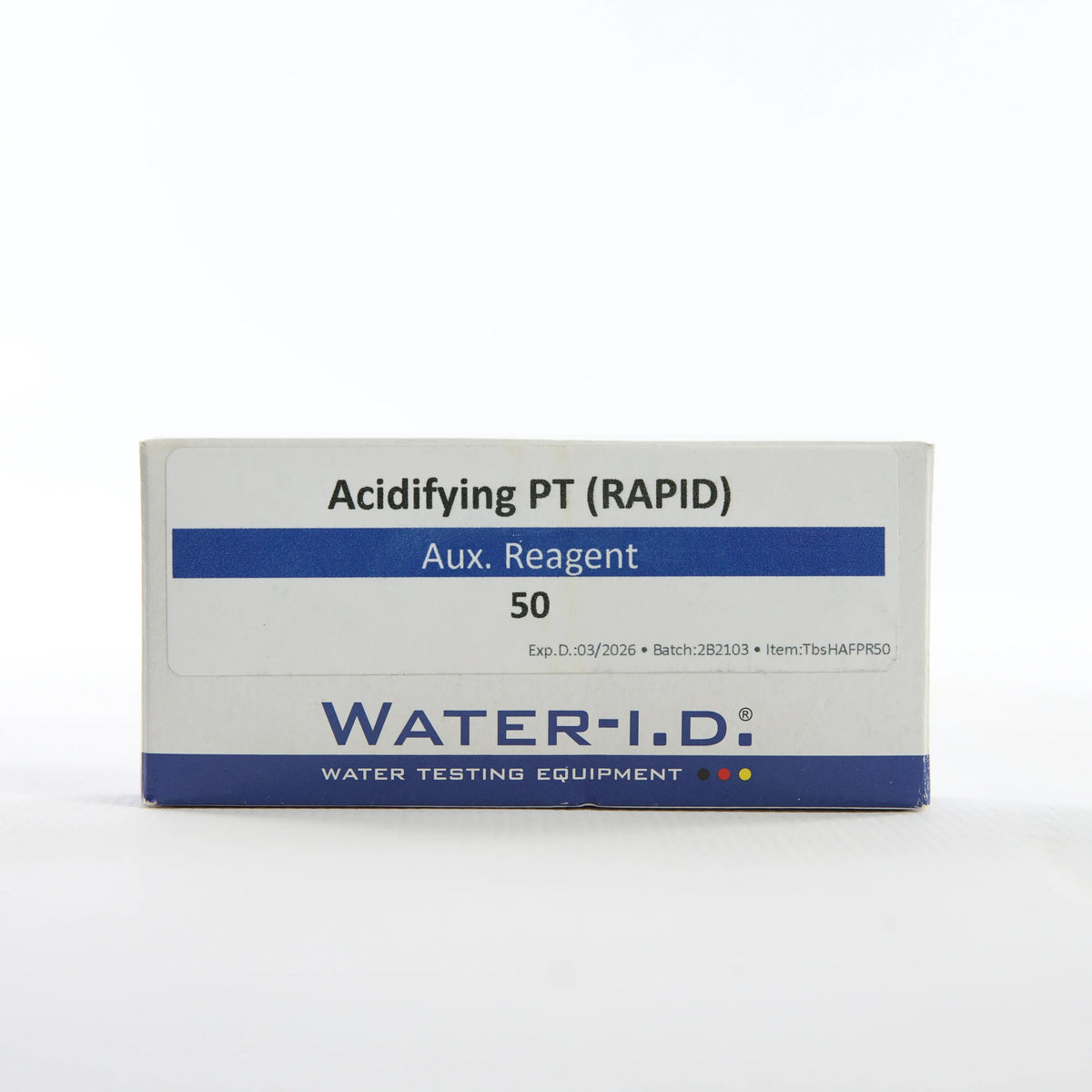 rapid Acidifying PT — 50 таб — упаковку реагенту показано спереду, етикетку добре видно