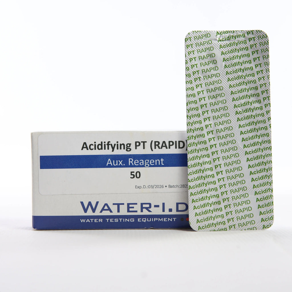 rapid Acidifying PT — 50 таб — упаковку показано разом із блістером таблеток у фронтальному ракурсі