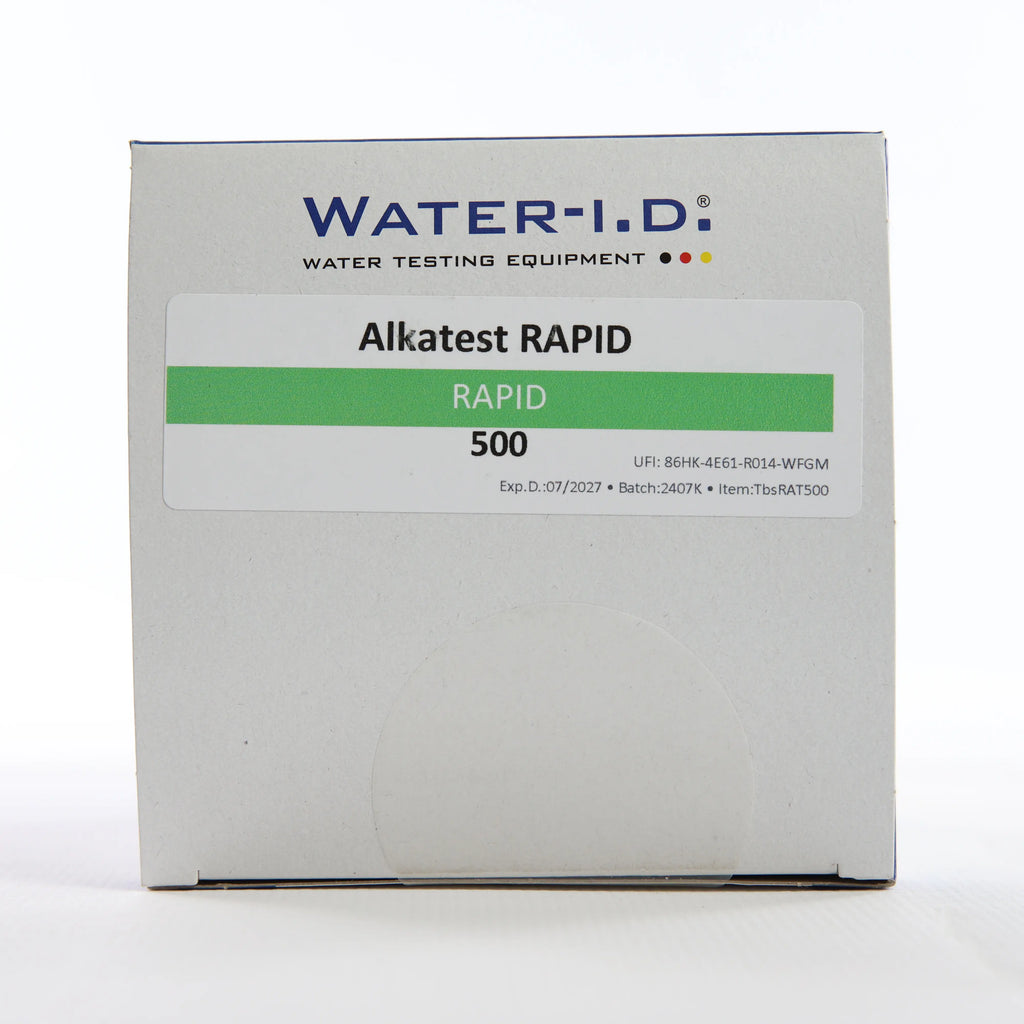 rapid ALKATEST — 500 таб — упаковку реагенту показано спереду, етикетку добре видно
