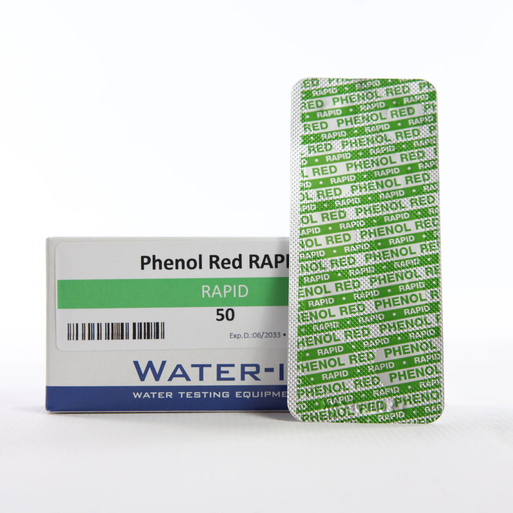 Rapid Phenol Red 50 — упаковку показано разом із блістером таблеток у фронтальному ракурсі