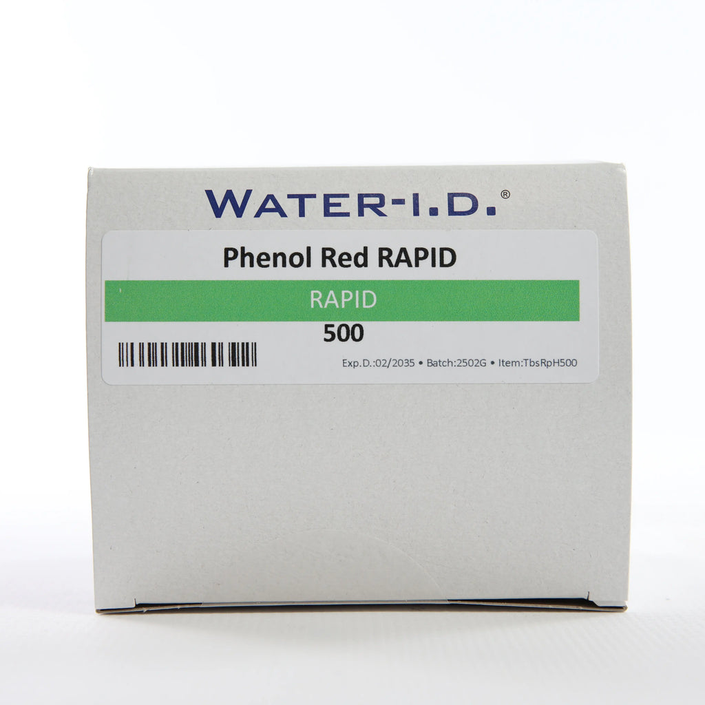 Rapid Phenol Red 500 — велику упаковку реагенту показано спереду на білому фоні