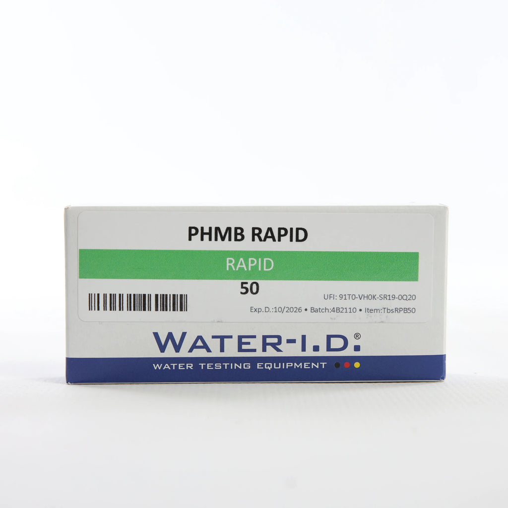 rapid PHMB — 50 таб — упаковку реагенту показано спереду, етикетку добре видно