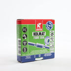 Стрічка ущільнювальна, армована просочена Kolmat Fibre Seal — коробка стоїть вертикально під кутом, видно передню та бічну панелі