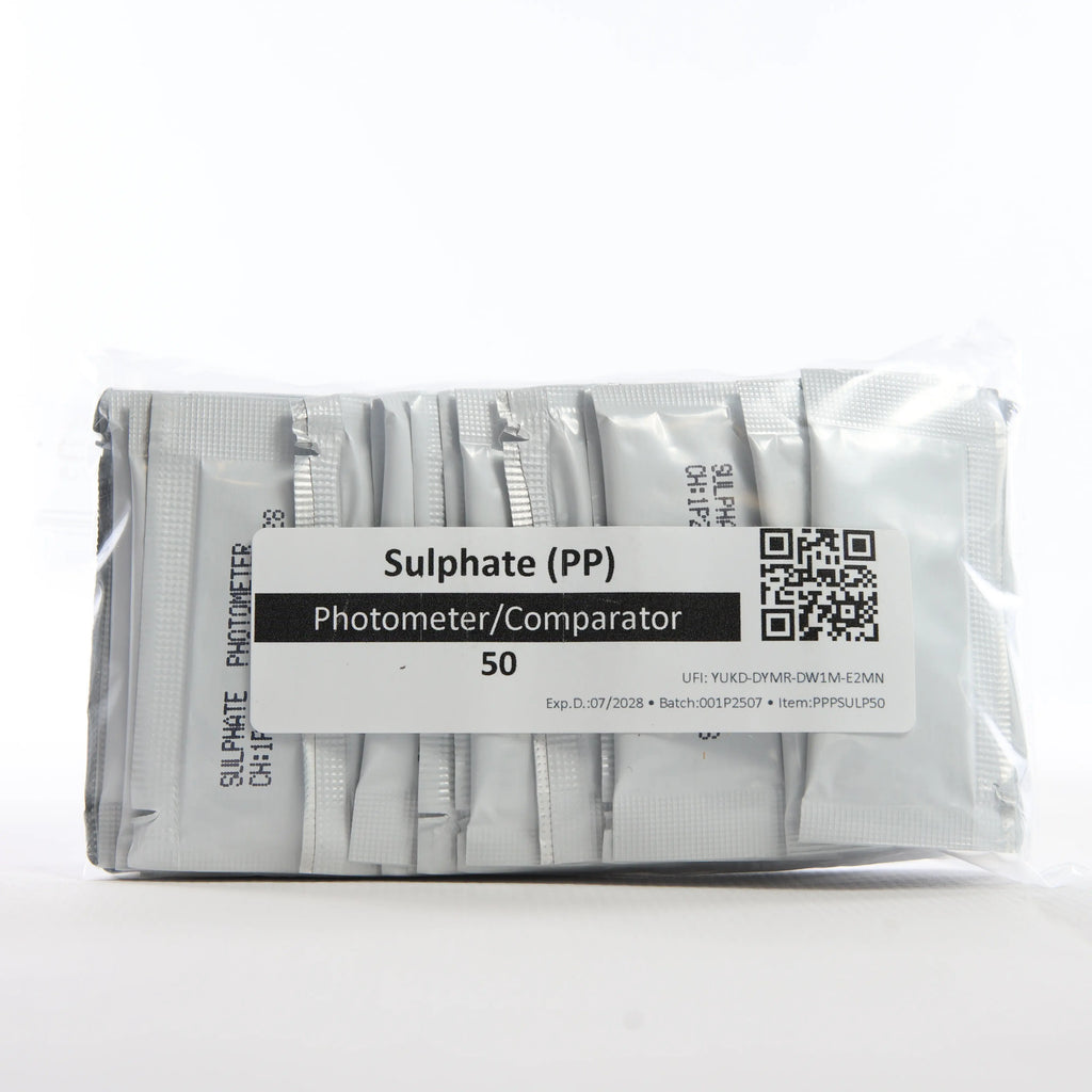 Sulfate — 50 саше — прозору упаковку із саше показано спереду, етикетку добре видно