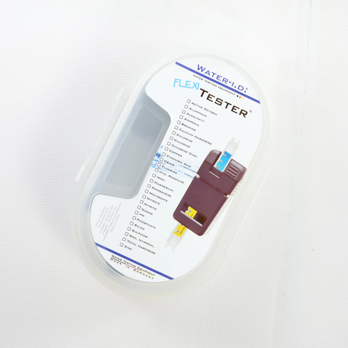 Тестер FlexiTester Kit — закритий набір тестера показано зверху під кутом
