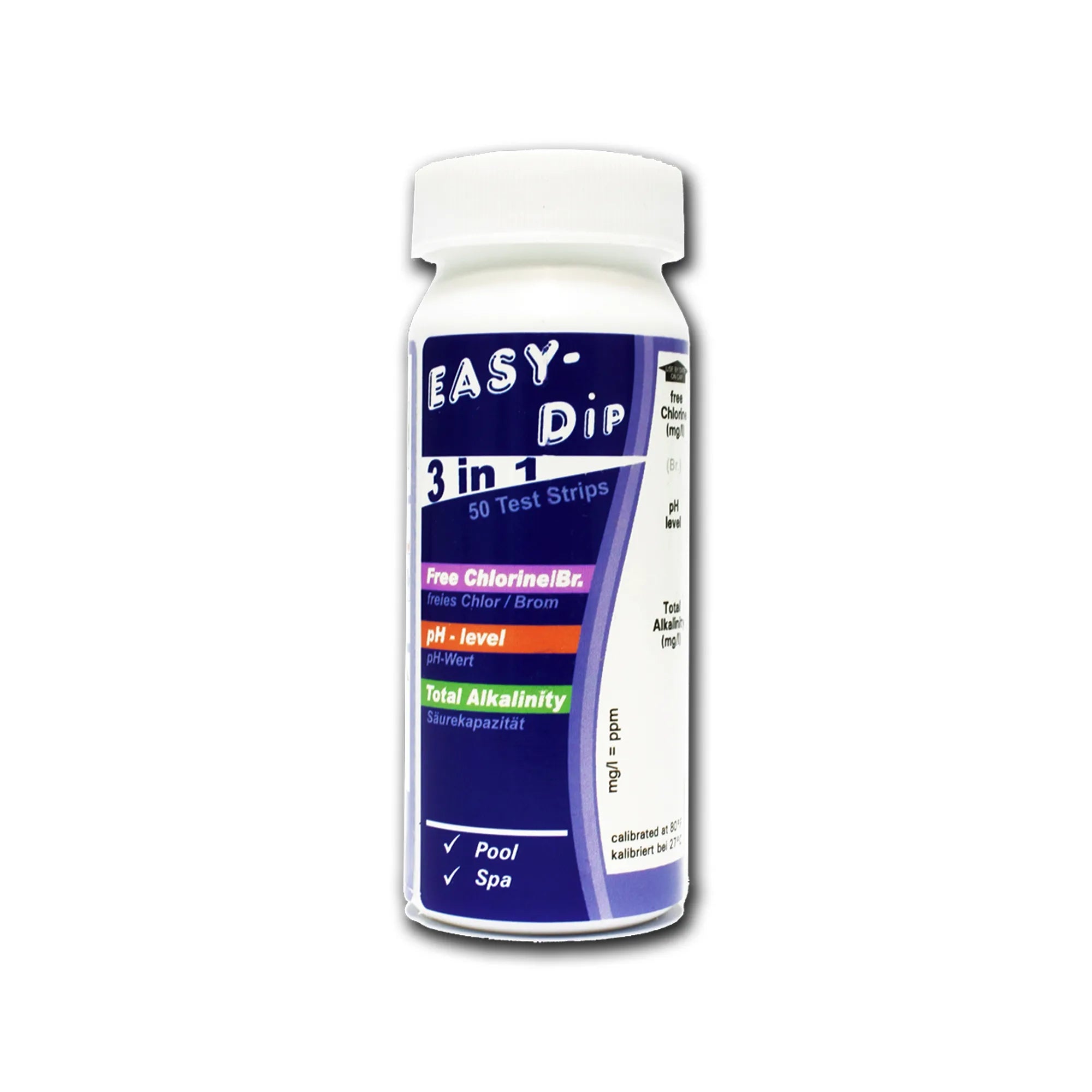 Тестові смужки для басейну Water-I.D. Easy-Dip TSL100 pH/Cl/Br/Alk